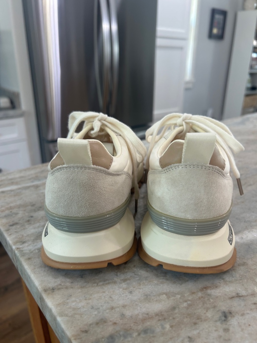 Tik Tok Favorite somiliss Neutral Beige Tan Suede Sneakers 9 EUC Instagram Fav - Picture 4 of 8